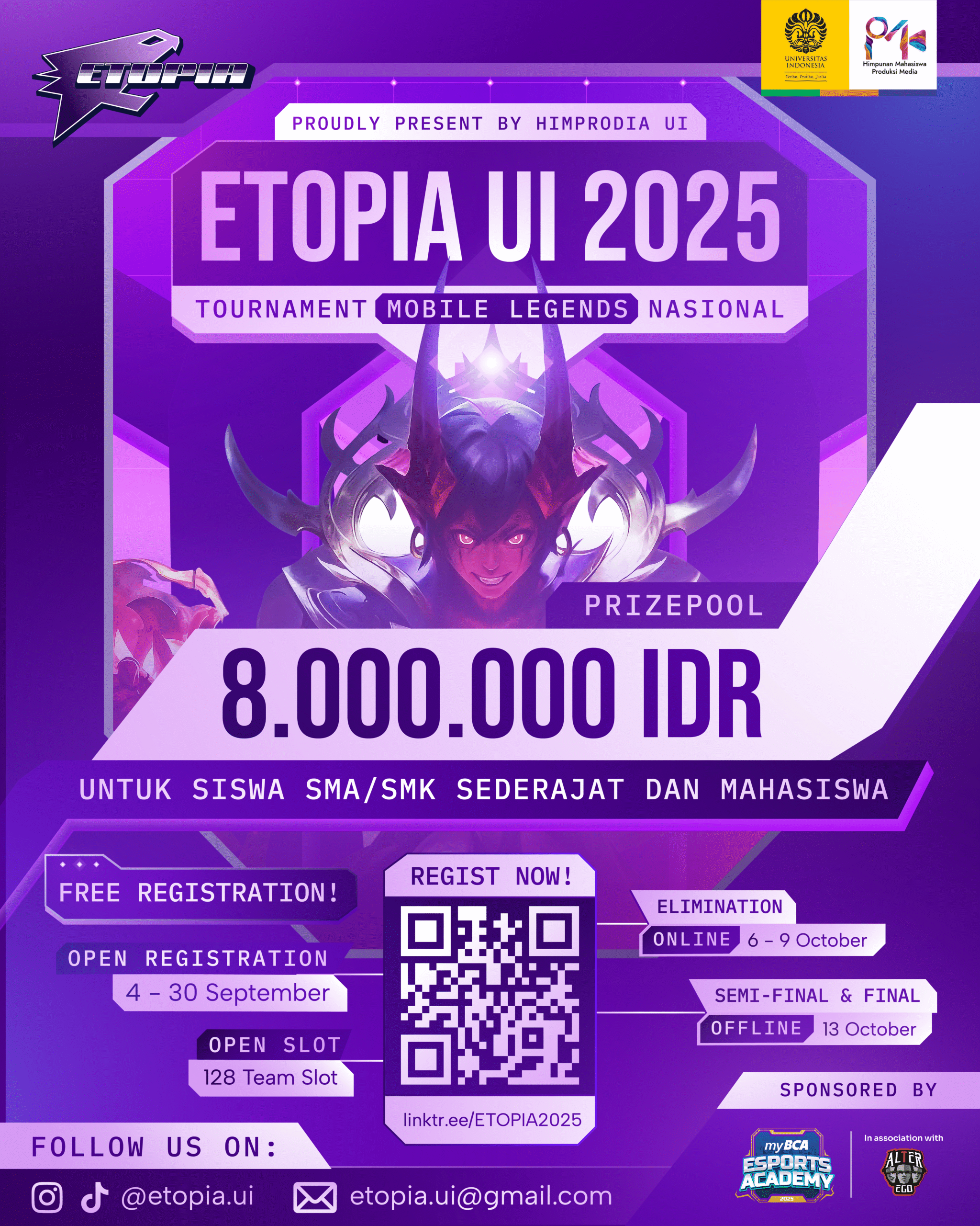ETOPIA UI 2025 – Esports Tournament of Produksi Media UI